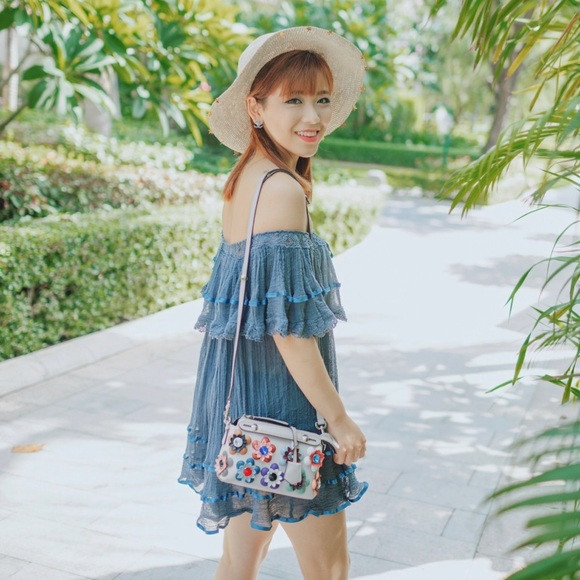 Fendi By The Way Mini Limited Edition Floral Embellished Small Boston Bag - Picture 13 of 13